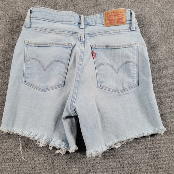 Levis 721 Cut Offs Womens (Size 27 Label) 721 High Rise Shorts Skinny 5 Pocket - Picture 3 of 5